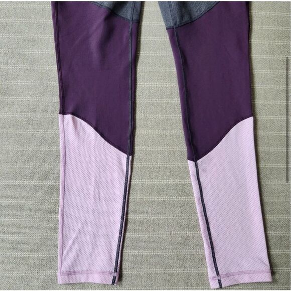 CALIA by Carrie Underwood Colorblock Leggings Gray Purple Mesh Size Medium - Picture 4 of 8
